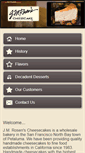Mobile Screenshot of jmrosencheesecakes.com